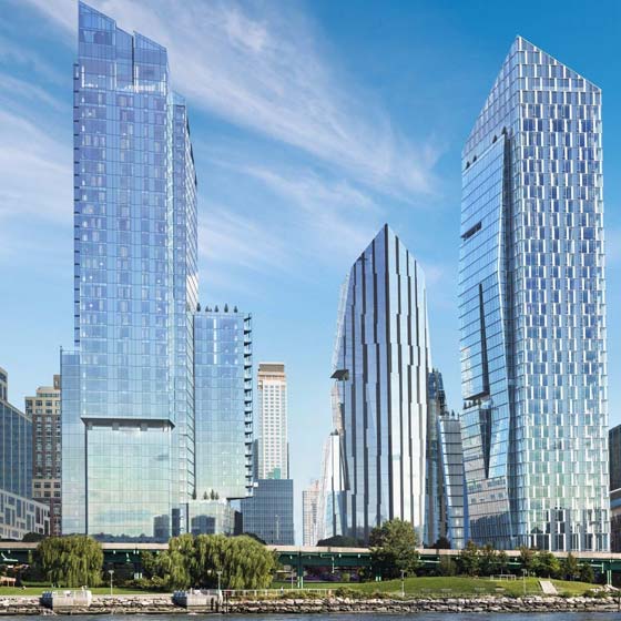waterline square buildings and river view