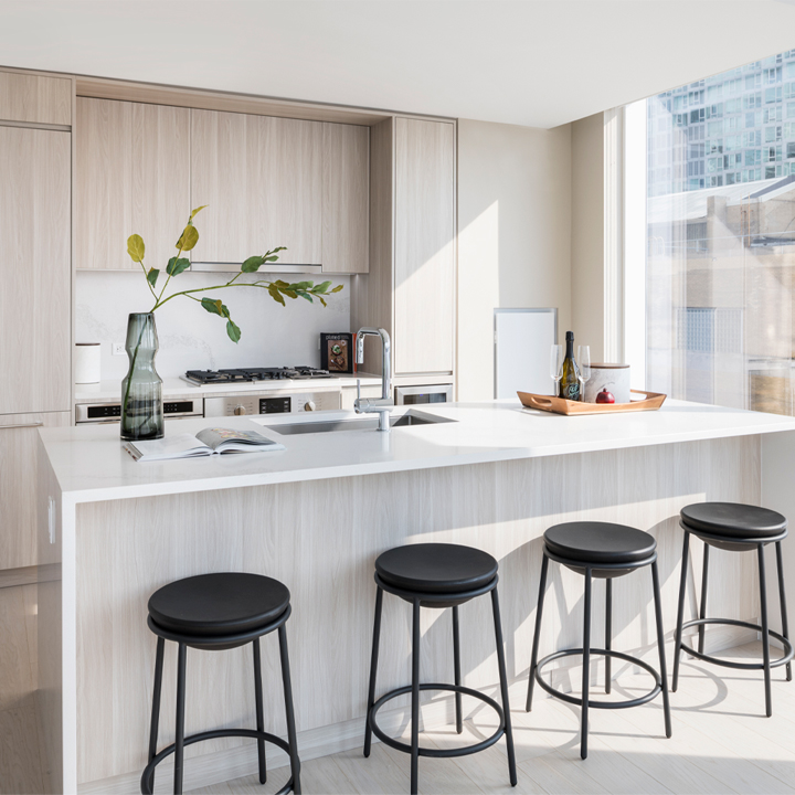 rental kitchen island features